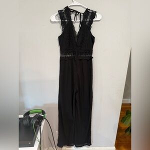 Elegant Black Lace Jumpsuit
